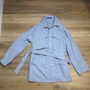 Boohoo Light Blue Belted Utility Jacket – Size 6